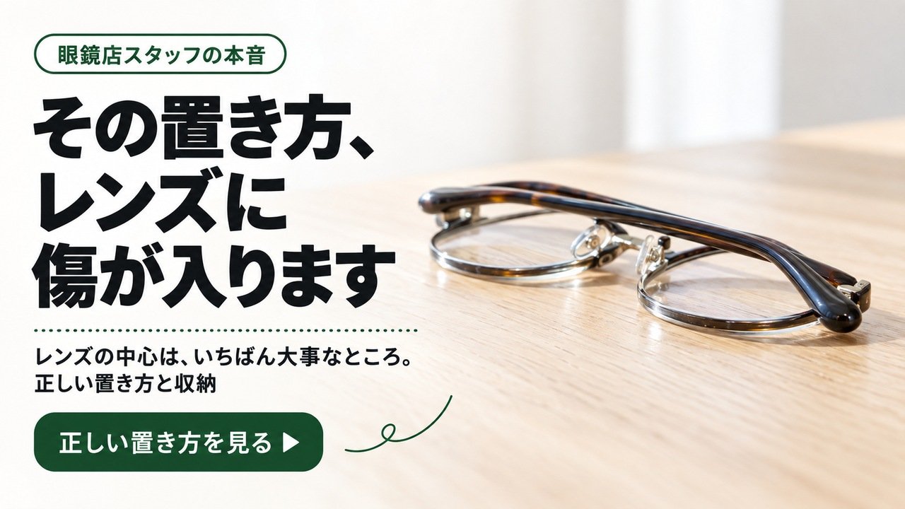 その置き方、レンズに傷が入ります